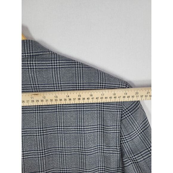 Vintage Ralph Lauren Blue Label Men’s 42L Silk Wool Gray Plaid Sport Coat Long - Picture 11 of 13